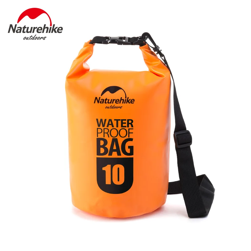 Naturehike 5L/10L/20L водонепроницаемая сумка Сверхлегкая уличная 4 цвета Мужская и женская 500D сумка для воды игрушечный набор «Дрифт» водонепроницаемая сумка для плавания - Цвет: Orange 10L