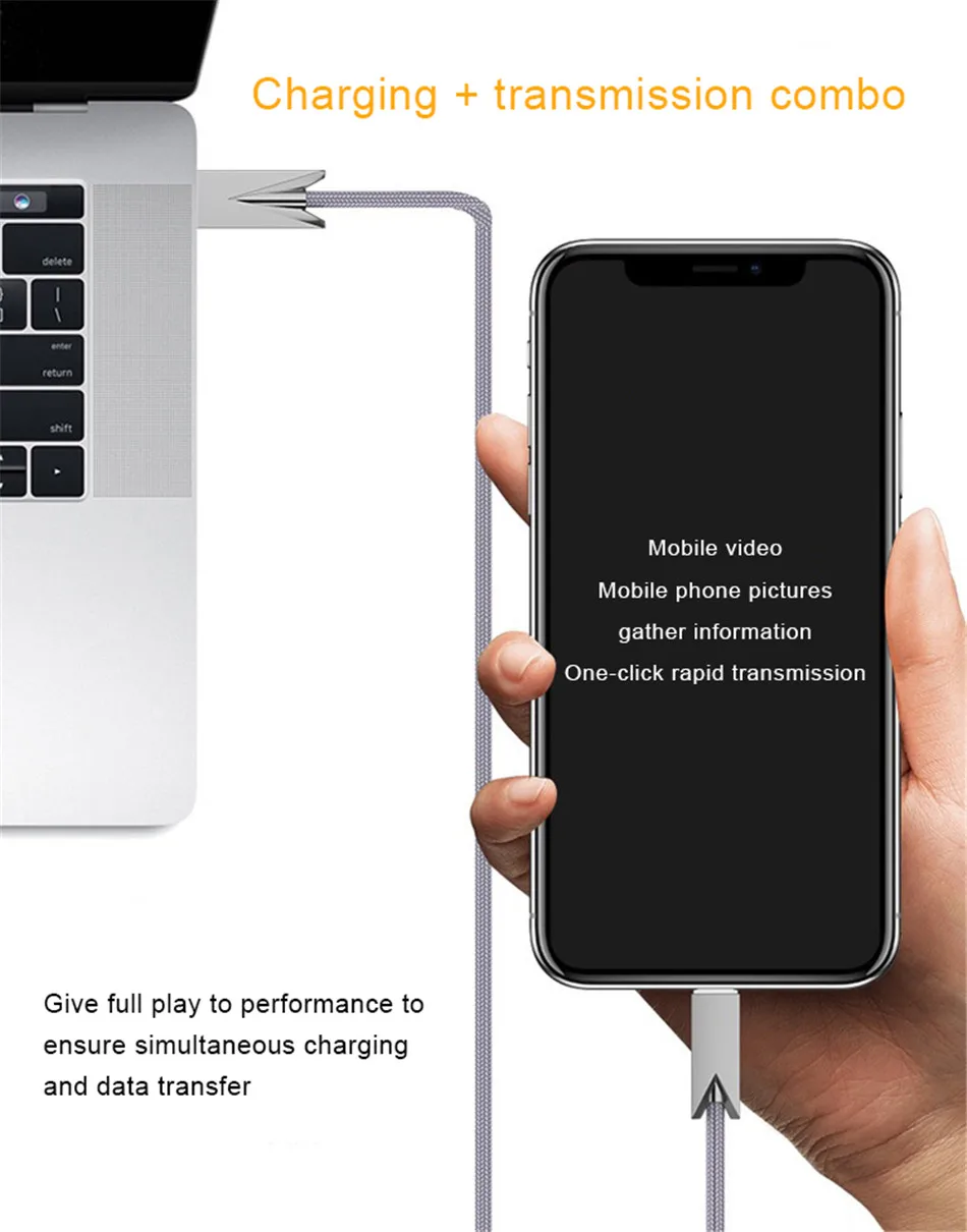 NOHON Fast Charging Cable Lighting Charge Cord For Apple iPhone X 8 7 6 6S Plus XS MAX iOS 9 10 11 Zinc Alloy Phone Charger Line (8)