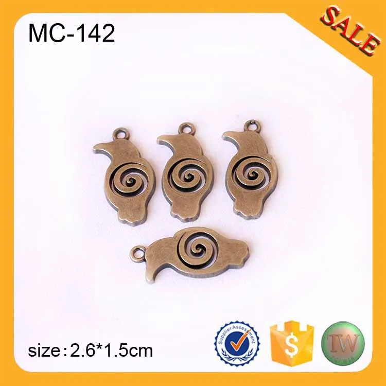 MC142 New name tag stamped logo charm jewelry tag custom metal jewelry