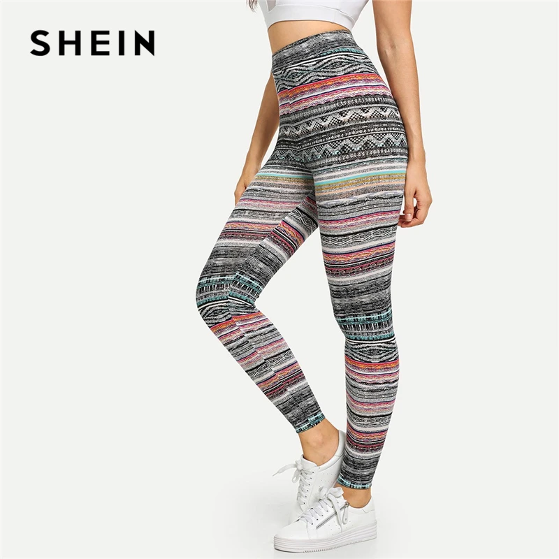 SHEIN Multicolor High Waist Leggings