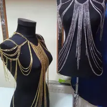 Горячая распродажа! модные B668 женские золотые цепочки ювелирные изделия уникальный дизайн тела цепи ювелирные изделия 3 цвета