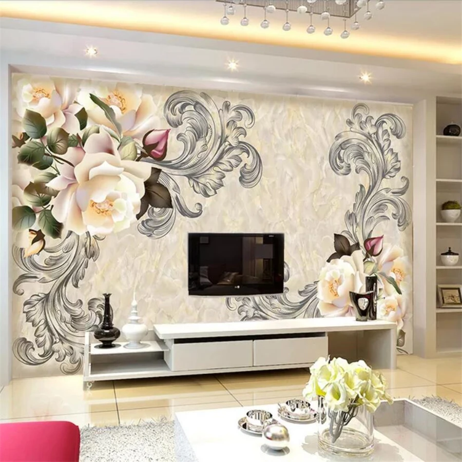 Пользовательские обои 3d фрески мраморный узор обои Гостиная Спальня, декоративные рисунки обои для стен папье peint