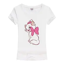 T-shirt women fashion TheLovely pink kitten Printed Hipster t shirt Knitted O-Neck short sleeves Cotton tshirt hot sell A121