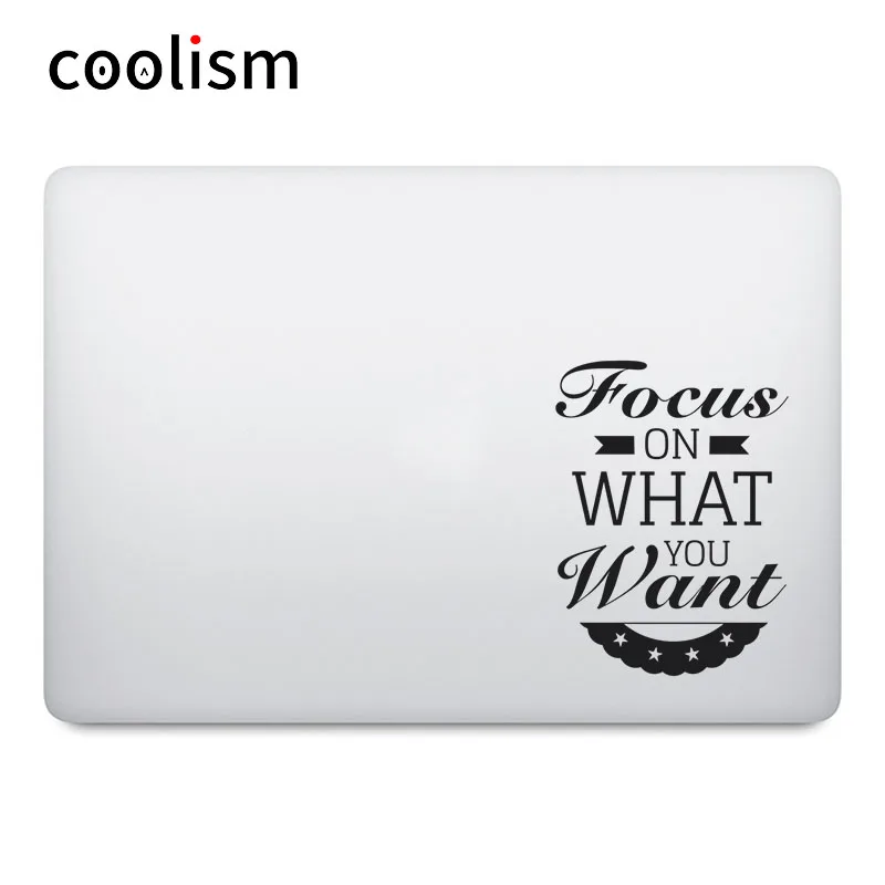 Focus on What You Want Quote Laptop Decal for font b Apple b font font b