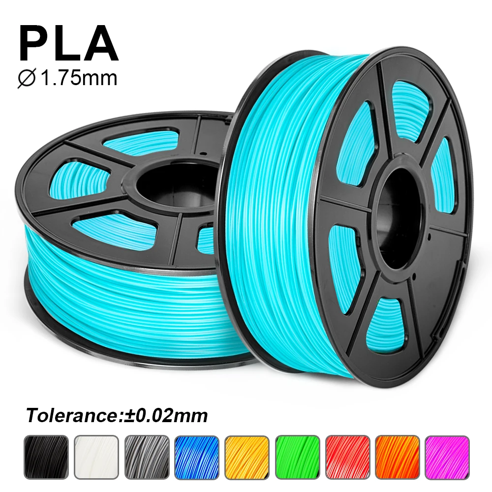 

Sunlu 1.75mm PLA/PLA+ Filament For 3D Printer 2.2LBS 1KG full color for Education DIY Technology Commerce Design