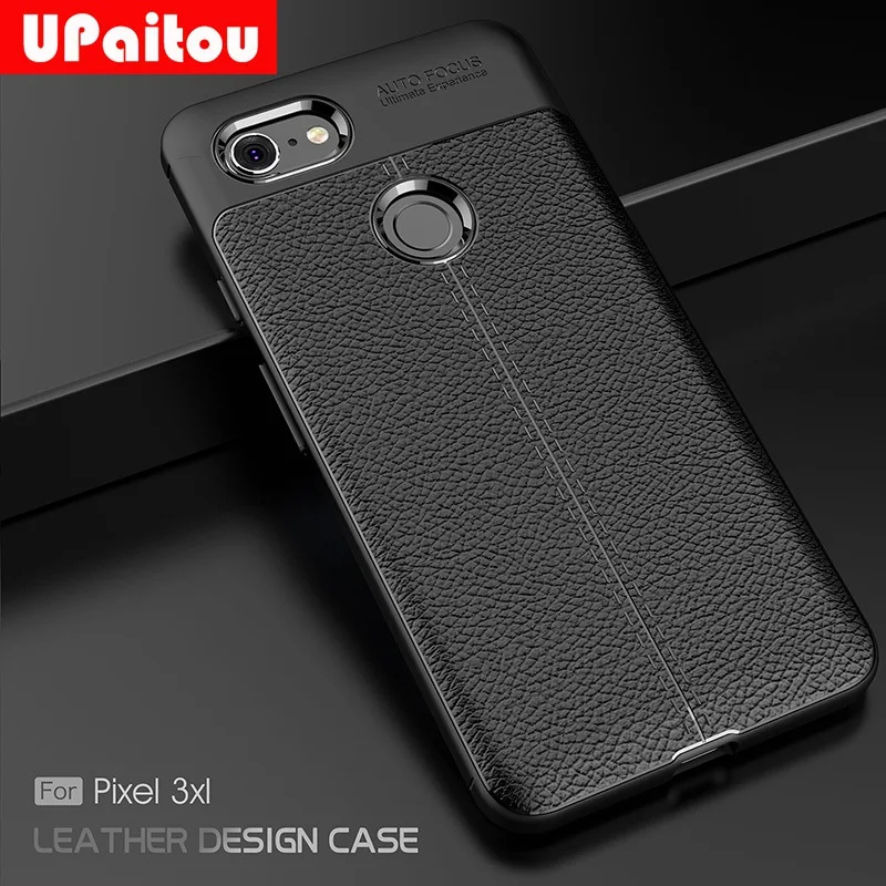 

UPaitou Luxury TPU Case for Google Pixel 3 XL Case Leather Texture Silicone Cover Phone Shockproof Case for Pixel 3XL