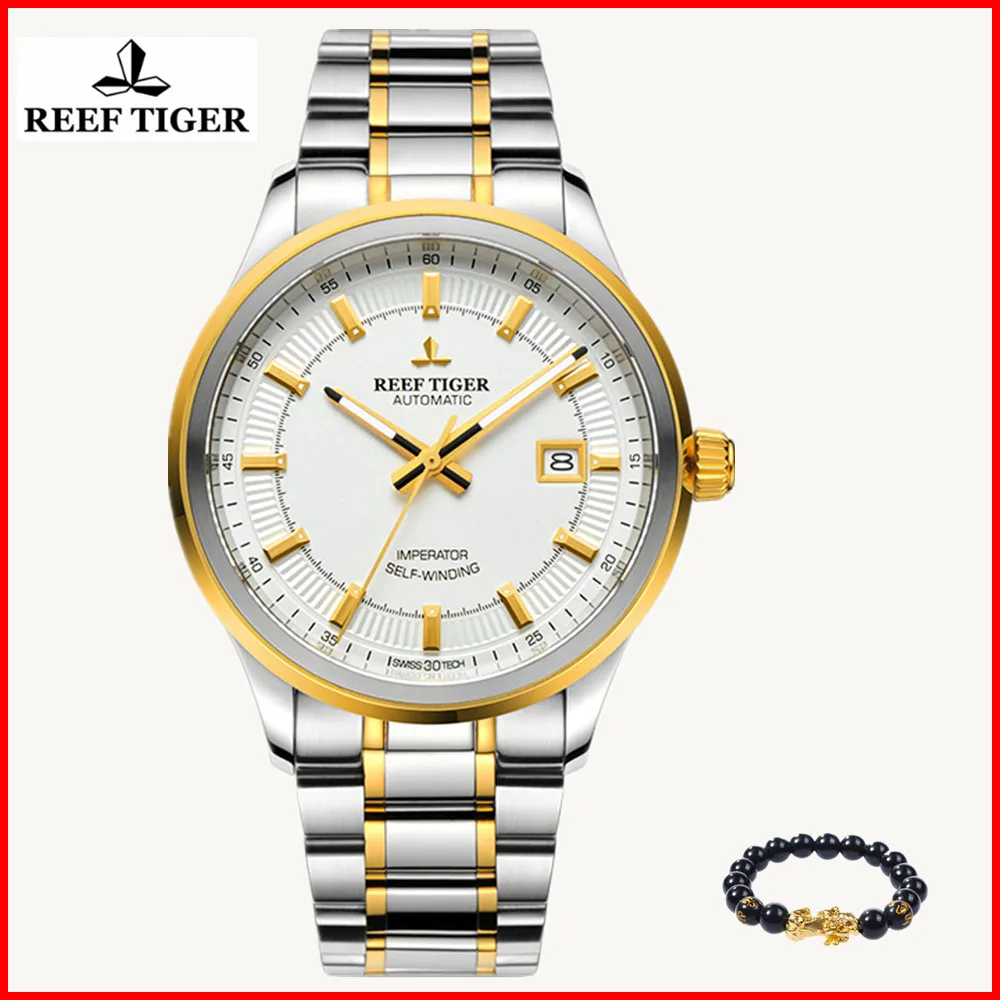 

2019 Reef Tiger luxury brand Watches Business Dress Watch Men Miyota Super Luminous Automatic Watches relogio masculino RGA8015