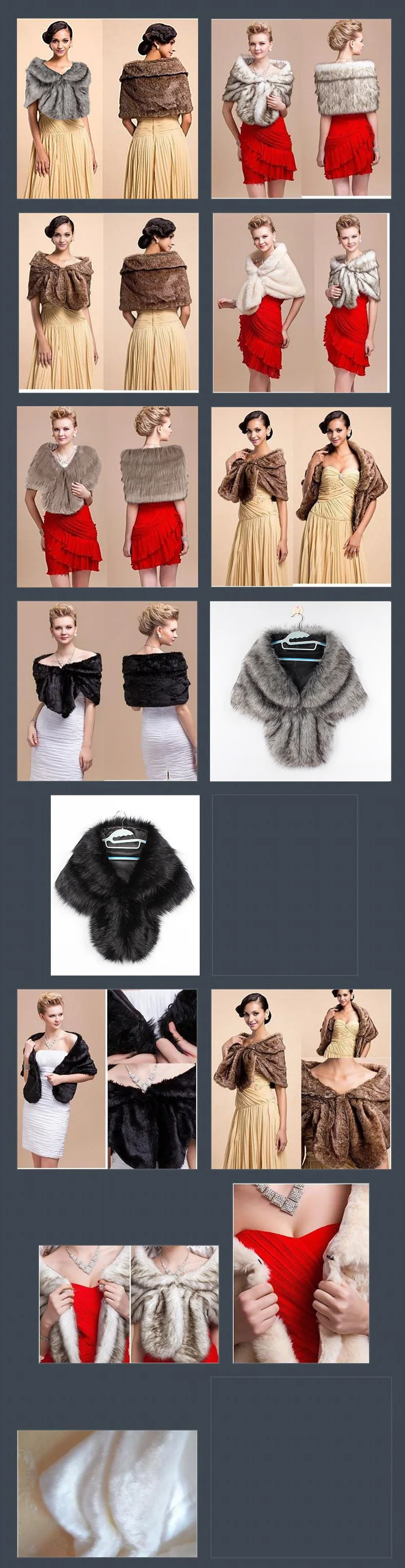 The bride's fur lapel cape was a butterfly cape (2)