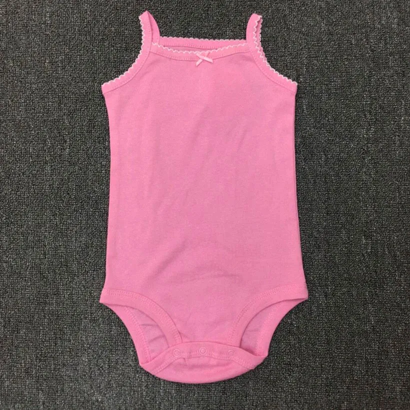 Новое поступление, Цельный Детский комбинезон C2019,, цельнокроеный комбинезон без рукавов для новорожденных девочек, хлопковая одежда для альпинизма - Цвет: Коричневый