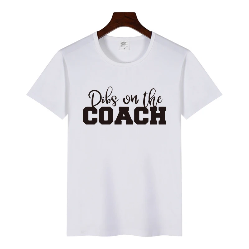 

Dibs on The Coach Tshirt O Neck Womens Shirt Summer Short Sleeve Cute Dibs Shirt for Coach's Wife Cotton Tops Big Size