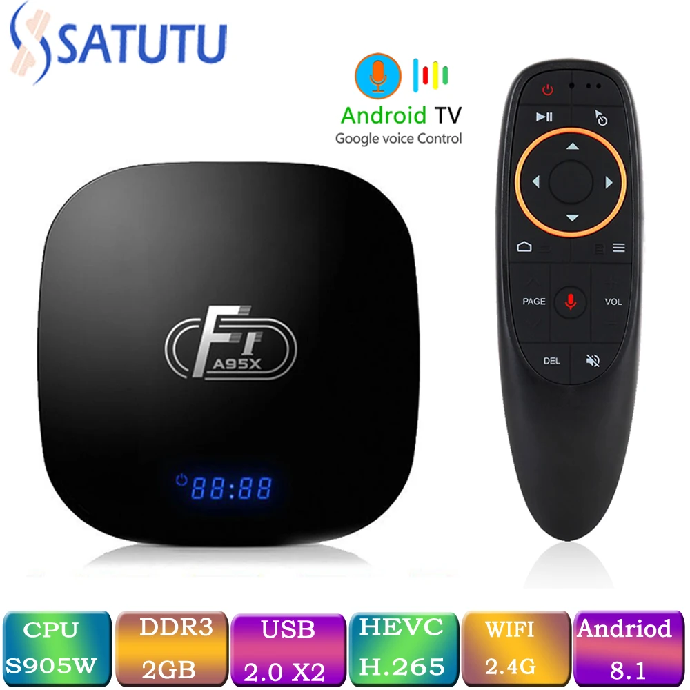 

A95X F1 Smart TV box Android 8.1 Set Top Box Amlogic S905W 4K 2G 16G 2.4GHz WiFi media player Support IPTV Quad Core MINI TV BOX