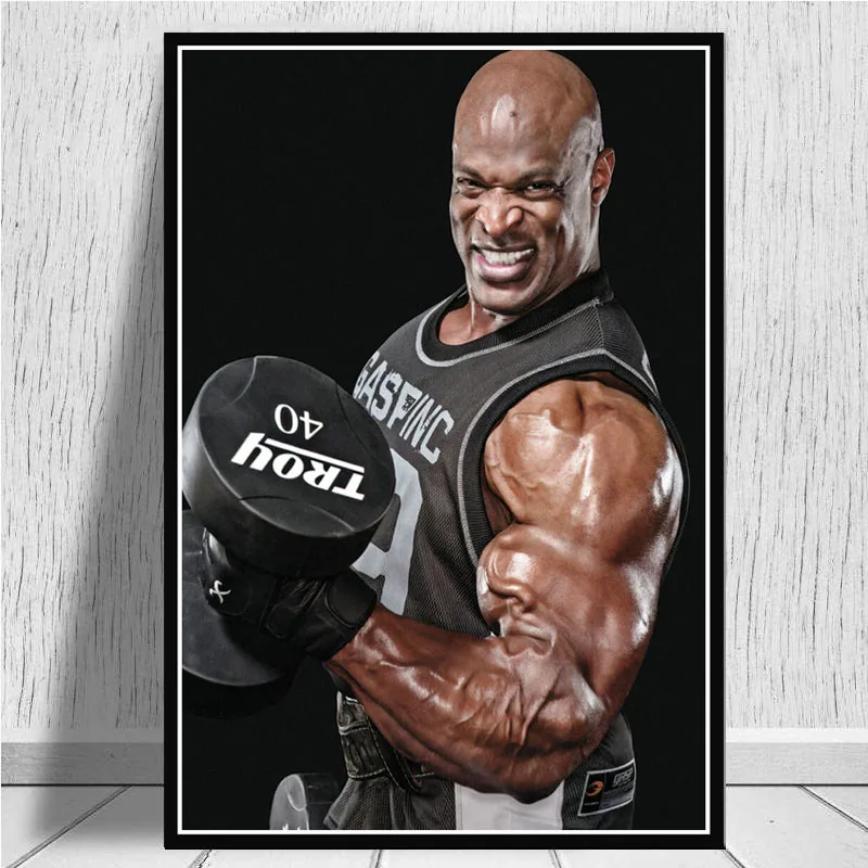 Ronnie Coleman фитнес тренажерный зал Спорт звезда мускулы человек картина маслом