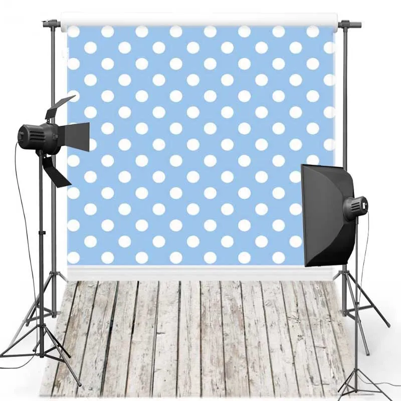

Wood Floor Vinyl Photo Backdrops for Children photo studio Dots New Fabric Flannel Photography Background F339