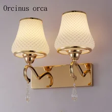 Double bedroom bedside lamp wall lamp LED simple modern creative living room hallway stairs lamps simple modern american fashion flower pot lamp nordic living room bedroom study bedside lamp creative personality lamps led lamp