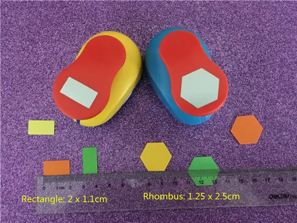 1 дюйм прямоугольник и ромб форма Дырокол Скрапбукинг DIY Инструменты бумаги EVA резак геометрическая фигура ремесло Пробойники