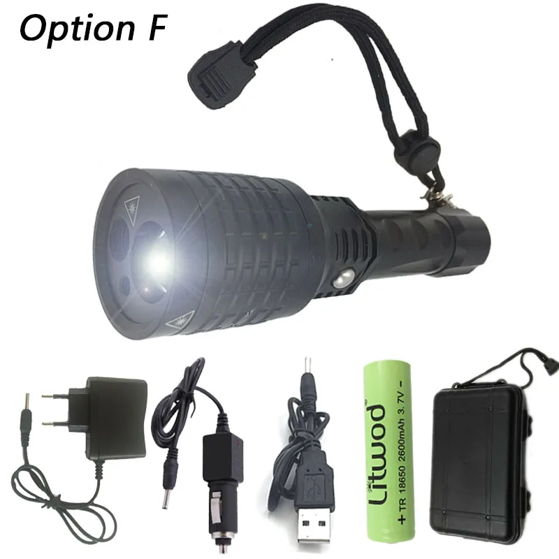 

Litwod Z3008-3 New flashlight red Green Laser Flashlight Pointer light Tactical Hunting Adjustable flash light multifunction
