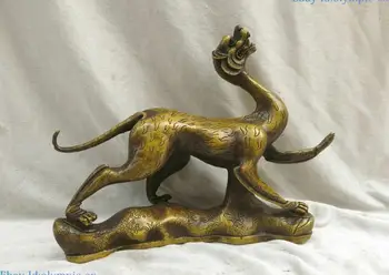 

Fine brass copper sculpture beautiful Town house China Feng Shui Tiger Statue