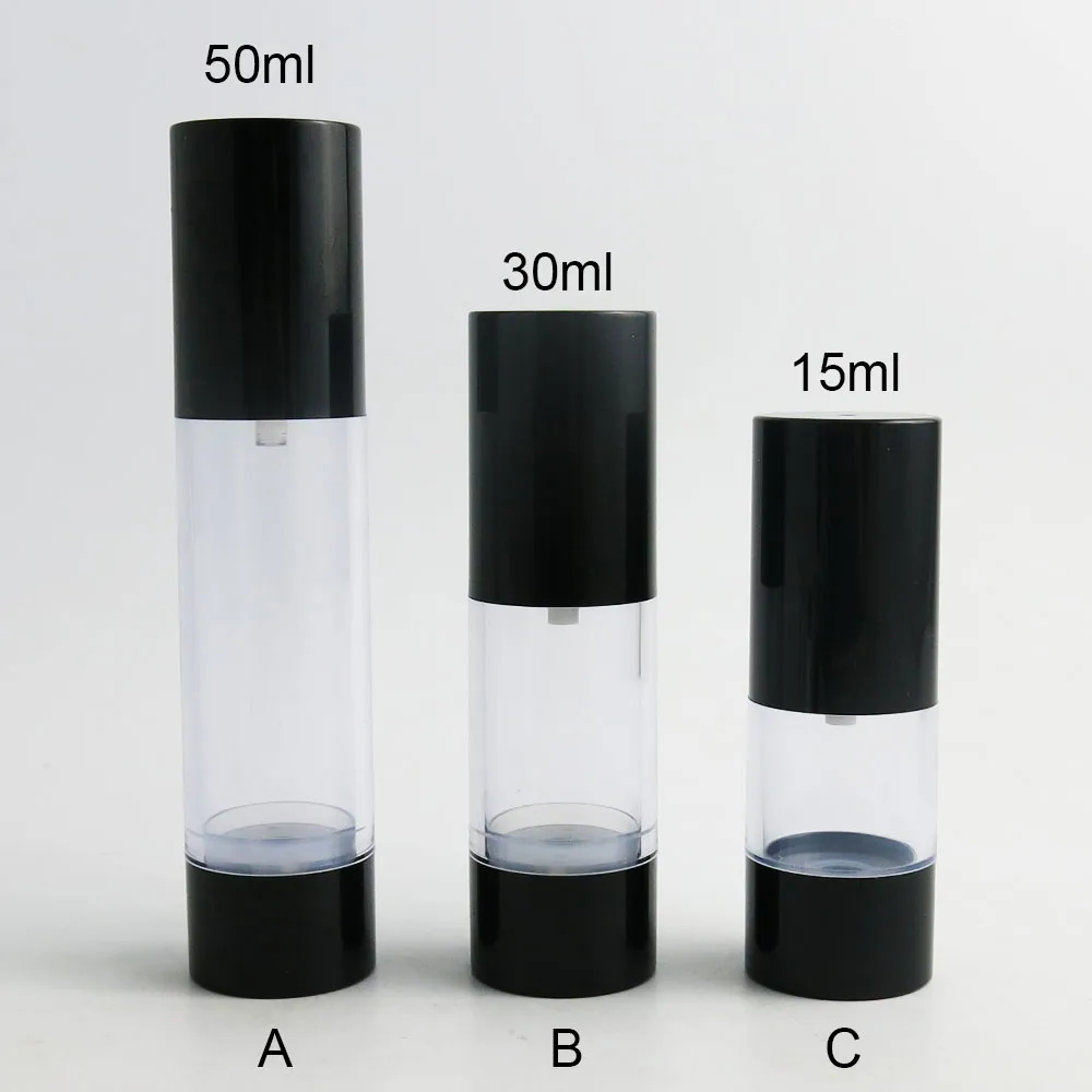 10 x 15ml 30ml 50ml New Arrival Portable Travelling Vacuum Refillable Lotion Bottle frosted Plastic AS 3