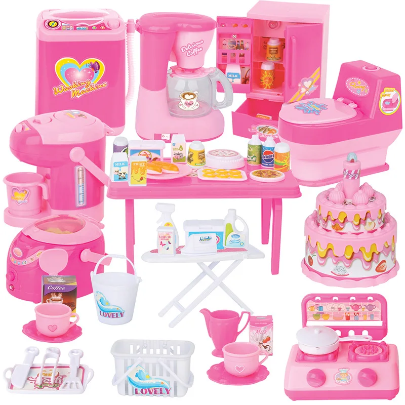 

Mini Creative Kids Gift Simulation Cosplay Appliances Electric Lighting Kitchen Toys Set Pretend Play Children's Educational Toy
