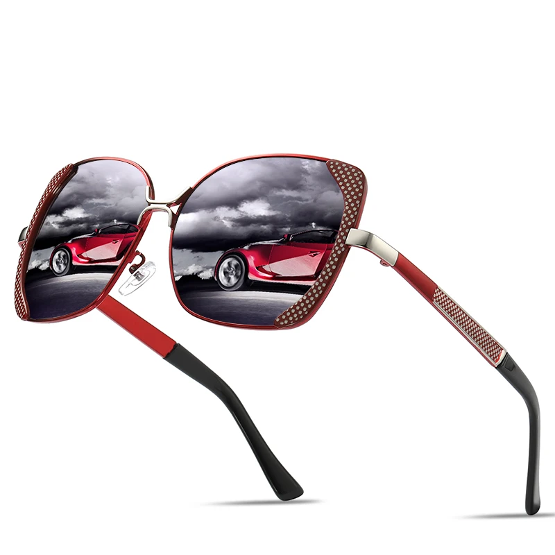 Модные дизайнерские поляризованные солнцезащитные очки для женщин, роскошные брендовые негабаритные солнцезащитные очки с линзами-бабочками, зеркальные женские очки Oculos gafas