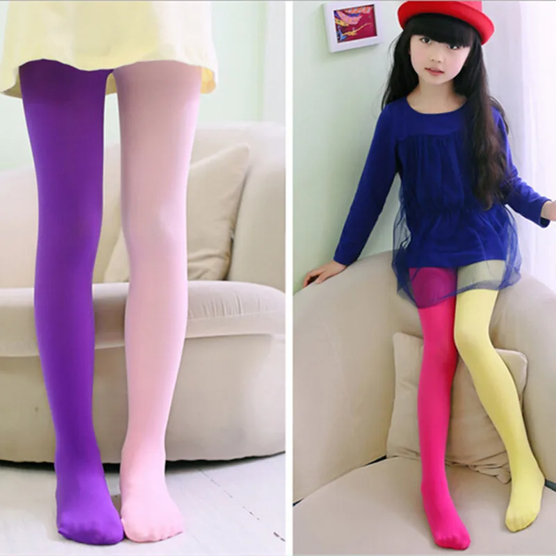 2016 Fashion Girls Pantyhose Velvet Spring and Autumn Summer Thin Section Stitching Leggings Lovely Kawaii Opaque  Stockings