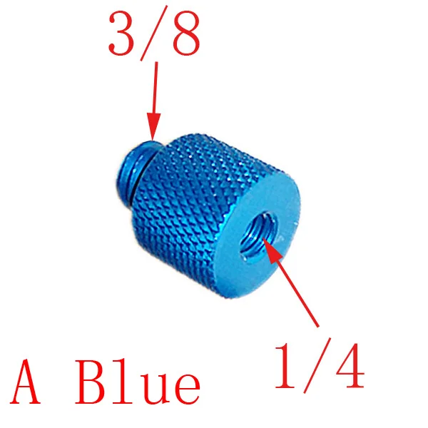 1/" до 3/8" от 5/" до 1/4" Папа к женскому SC-6 Горячий башмак Резьбовой Адаптер для крепления штатива винт для SLR камеры - Цвет: A Blue  38