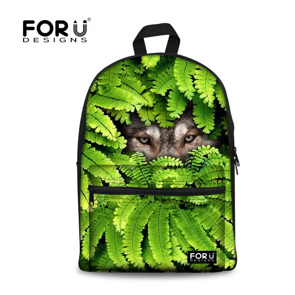 FORUDESIGNS, новые школьные сумки для студентов с принтом клевера, школьный рюкзак с зеленым листом, mochila infantil, повседневные Рюкзаки в консервативном стиле для девочек - Цвет: C002J5