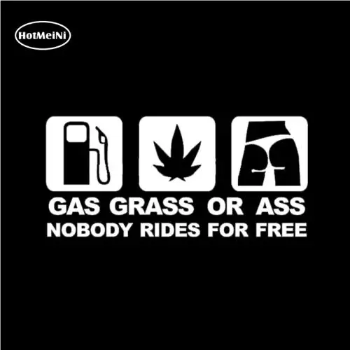 HotMeiNi GASS GRASS OR ASS JDM забавная Автомобильная наклейка светоотражающая виниловая на