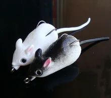 Pesca de La Carpa Señuelo de la pesca 9g Peche de Ratón Suave Señuelo Cebo Artificial Pesca Topwater Superficial Señuelo Suave Con Trble ganchos