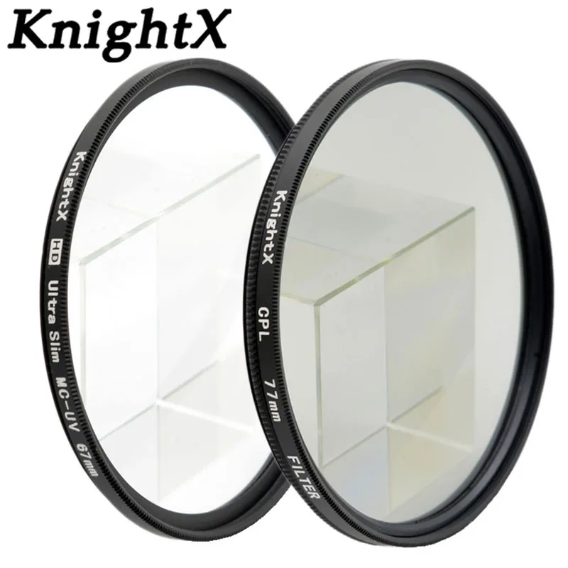 KnightX HD MCUV УФ CPL фильтр лепесток цветка для sony Nikon Canon D5300 D5200 D3300 EOS 7D 5D 6D 49 мм 52 мм 55 мм 58 мм 67 мм 72 77 мм