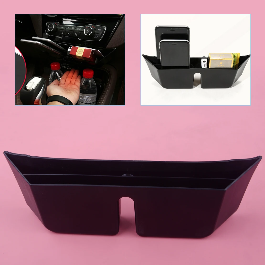 

DWCX Multifunction Car Interior Center Console Storage Box Holder Case Organizer Fit For BMW X1 F48 2016 2017 2018