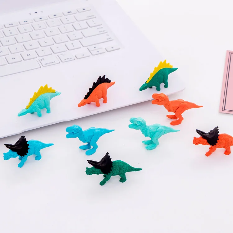 

30 Pc New Dinosaur Model Animal Rubber Pencil Eraser/ Stationery For Children Students/Nice Gift Prize/Wholesale
