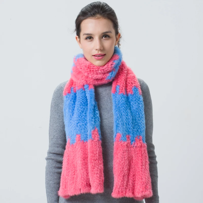 

2014 New Arrival 100% Real European Mink Fur Thick Knitted Scarf Long style, Natural Mink Fur Shawl, BE1443 Free Shipping