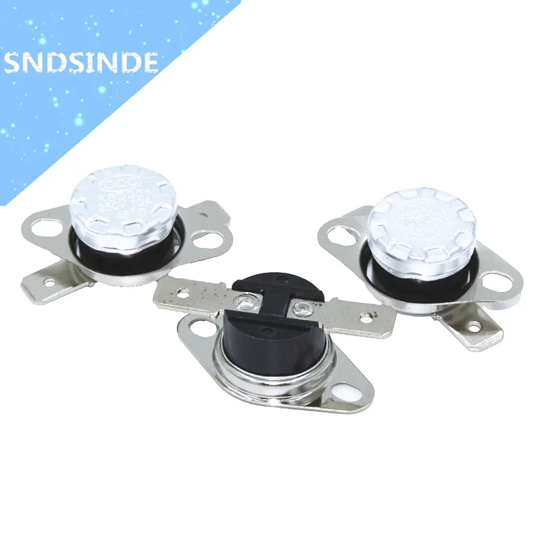 

KSD301 250V 10A Normally Open NO Thermostat Temperature Thermal Control Switch DegC 40 45 50 55 60 65 70 75 80 85 90 130 135