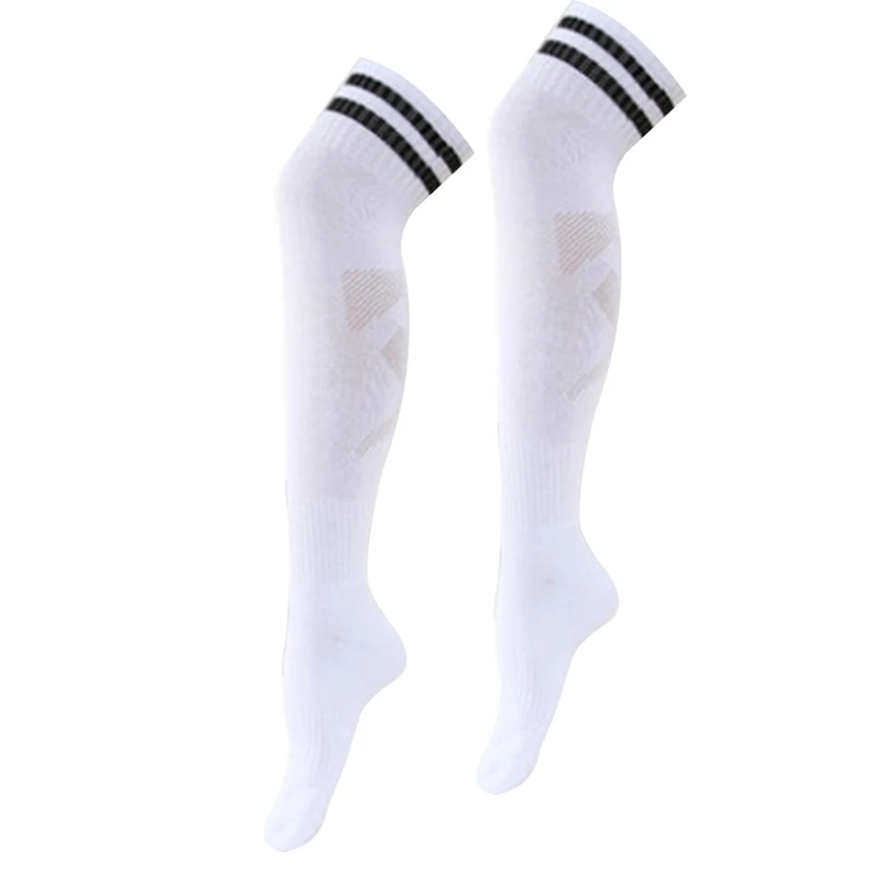 1 Pair Sports Socks Knee Legging Stockings Soccer Baseball Football Over Knee Ankle child/adult Socks Hot Sale - Цвет: WT