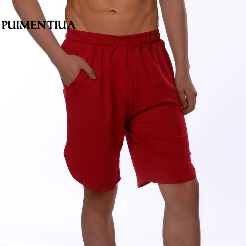 Pui men tiua мужские повседневные летние шорты на шнурке для бега, спортивные мужские шорты на молнии для бодибилдинга
