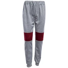 Мужские спортивные штаны в стиле пэчворк из хлопка на молнии, повседневные эластичные длинные спортивные штаны, Походные штаны, штаны для отдыха Бодибилдинг бег