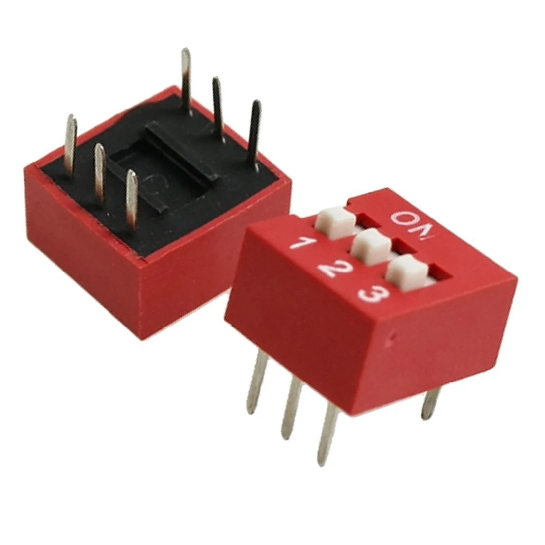 1 Pcs 2.54mm Pitch 3 Positions 6 Pin Red DIP Switch 3P