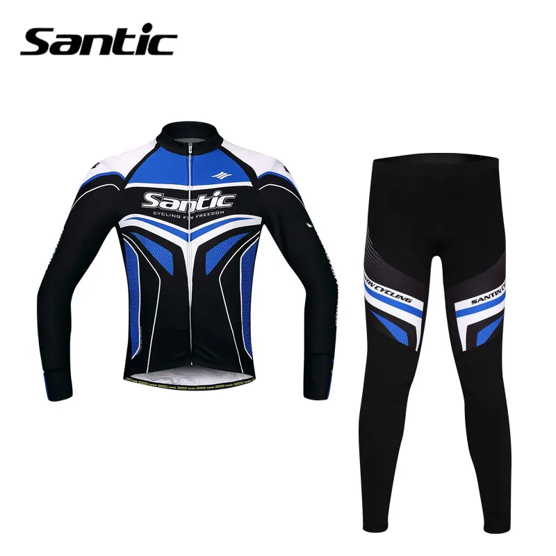 

Santic Spring Long Sleeve Cycling Jersey Set Road Bike Clothing Cycling Suits Men Cycling Long Sleeve Set Sets WSM143F1001B