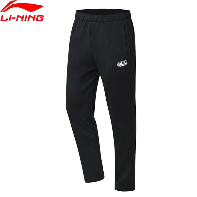 (Клиренс) Li-Ning мужские трендовые спортивные штаны обычная посадка 87% хлопок 13%
