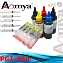 Aomya 5 Цвета PGI450 CLI451 заправка чернильных картриджей набор чернил для Canon IP7240 MG5440 MX724 MX924 iX6840 MG5540 MG5640 MG6640 принтер