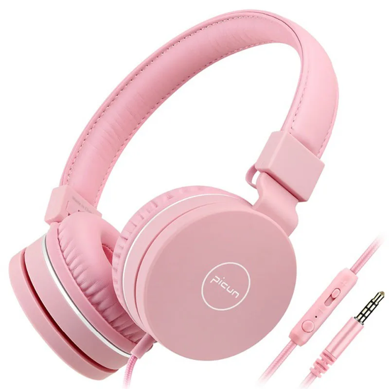 

Wired Kids Headphones Foldable Adjustable Wired Cute Headphone With 3.5mm Audio Jack And Microphone For Children For iPod