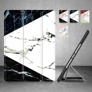 

Marble Case For iPad 9.7 inch 2017 Smart Wake Sleep Cover Protective Tablets Coque Soft TPU Leather Flip Case For New iPad 2018
