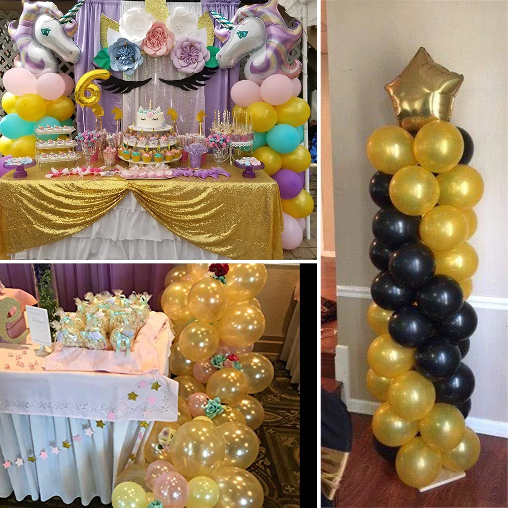 100 шт латексные шары с золотым жемчугом, толстые Хромированные Металлические надувные воздушные шары для свадьбы, дня рождения, вечеринки, Декор