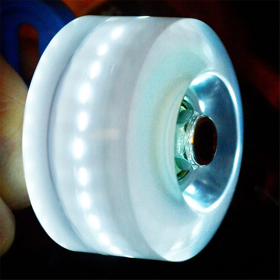  Original Led Flashing PU Skates Wheel 82A 32*58mm Quad Skates Wheels with Bearings Magnetic Core Do - 33028600870