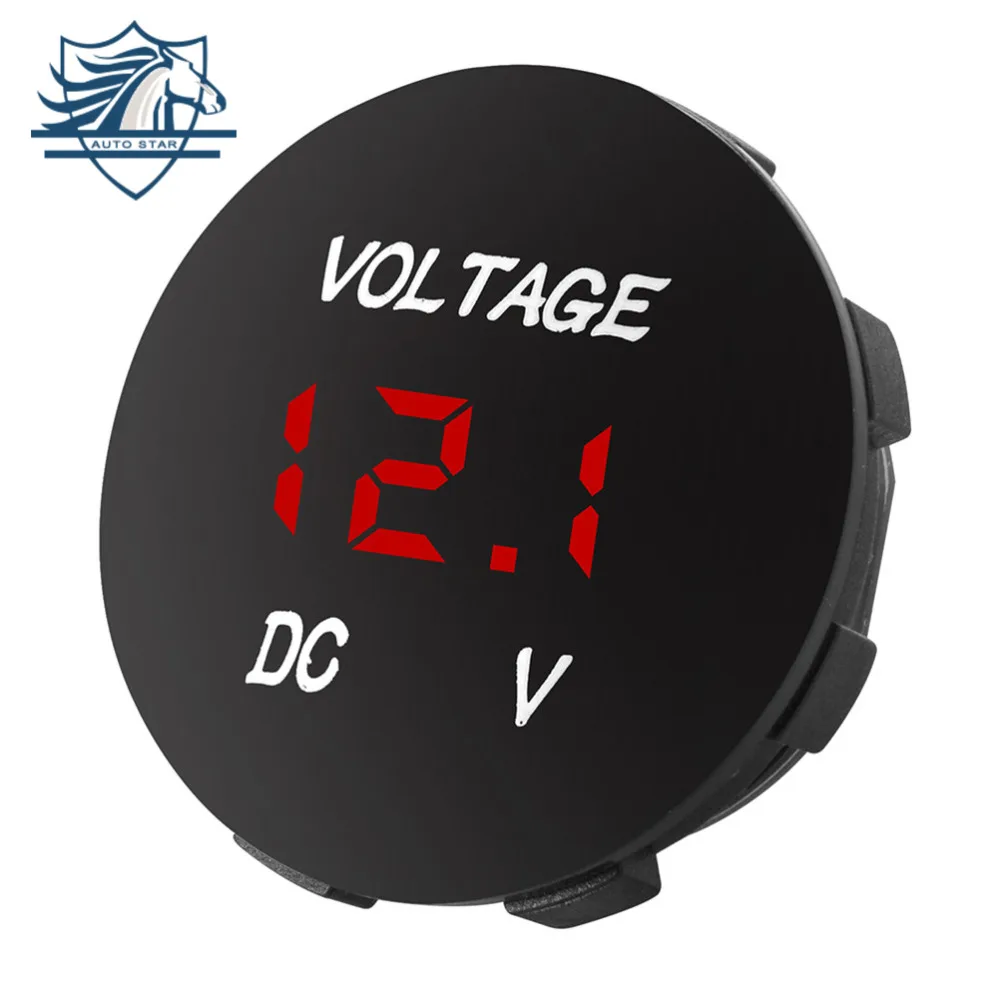 Buy Car DC 12V/24V Waterproof Digital Voltmeter