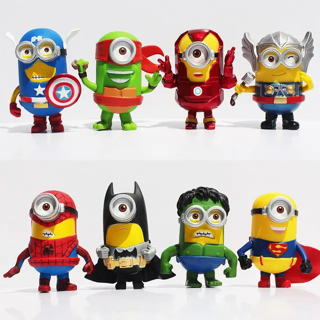 Despicable Me 3 Avengers Minions figures 9cm minion Figure