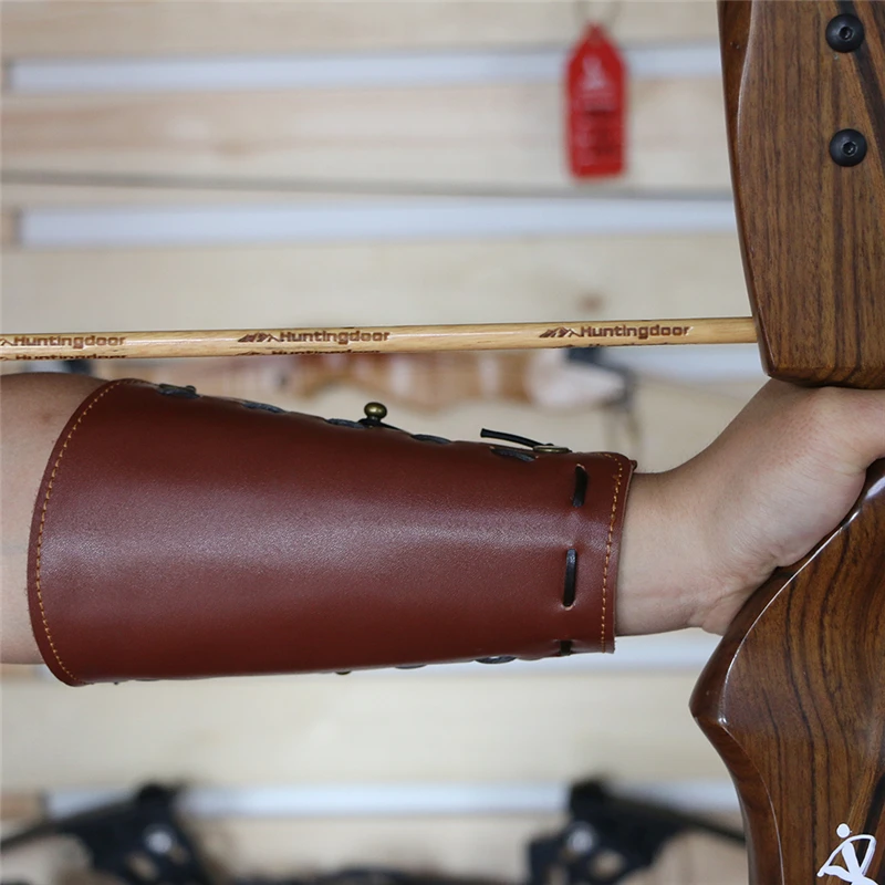 Traditional archery protection gear safety aid suede and leather arm