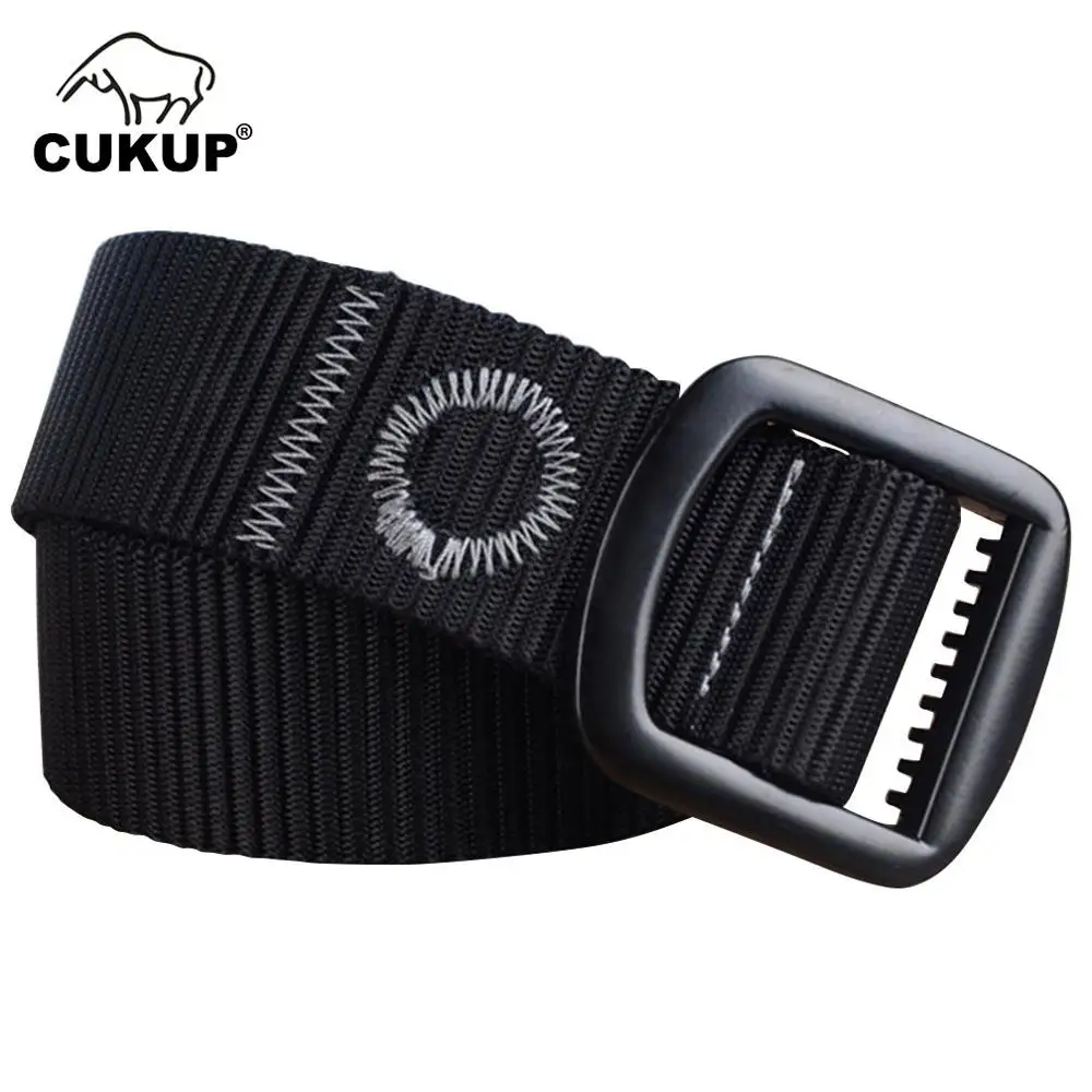 CUKUP Design Multifunctional Smooth Buckles Metal Male Belts High Quality Outdoor Tactical Nylon Belt Jeans Accessories CBCK070 cukup unisex quality design different pattern nylon belts hard thickening plastic buckle male fashion accessories belt cbck174