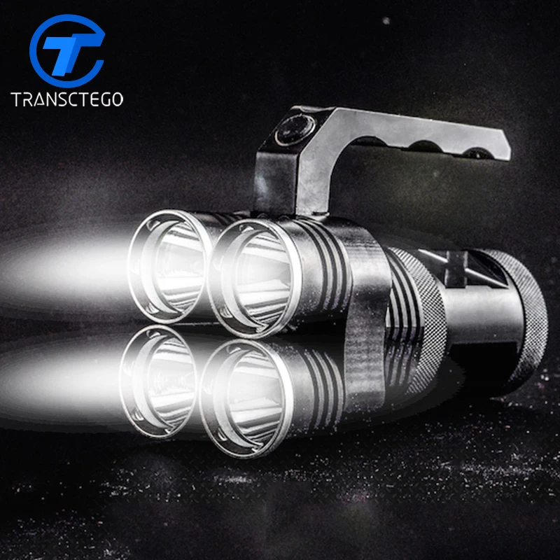 

40W power 4000 lumens flashlight xm-l2 led torch for fishing searchlight long range outdoor remote portable lamp duiklamp